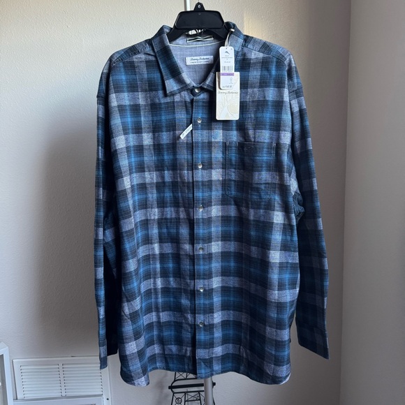NWT Tommy Bahama Canyon Beach Cozy Check Shirt Sz 2XL - Picture 4 of 11